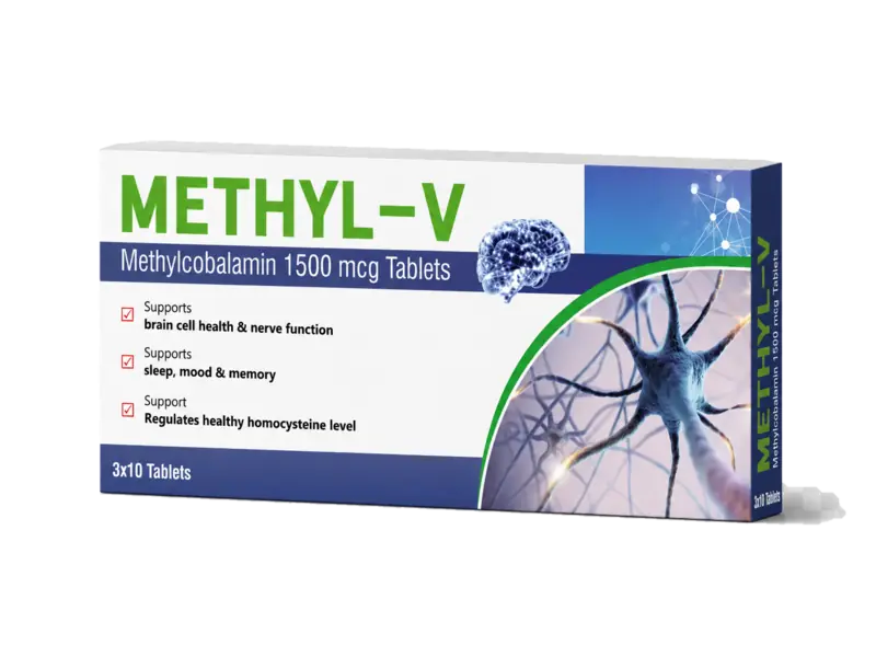 Methyl-V product packaging